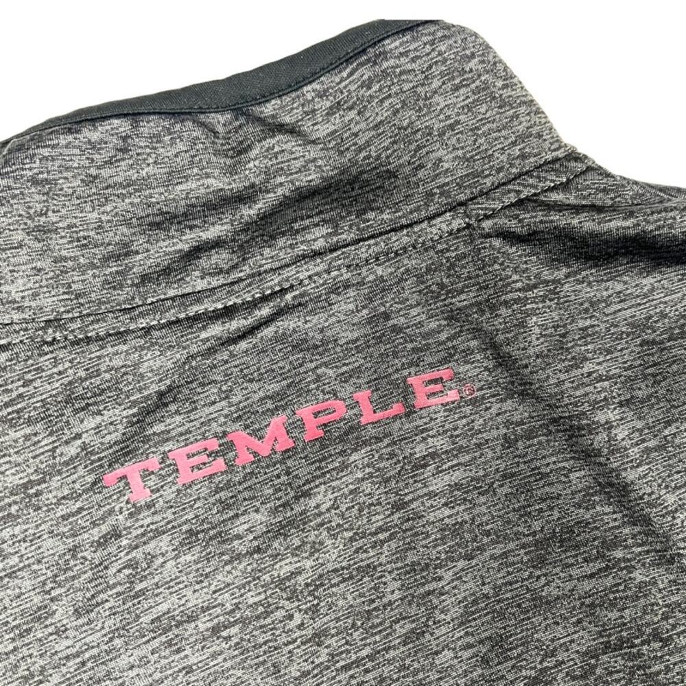 Temple University Owls Pullover Grey 1/4 Zip Long Sleeve Shirt Women's Medium - Picture 11 of 11